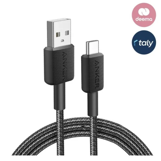 Anker 322 Usb-A To Usb-C Cable Braided (1.8M/6Ft) -Black